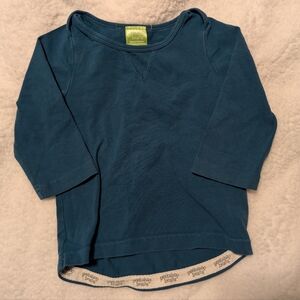 Peek A Boo Beans Teal Long Sleeve Tee